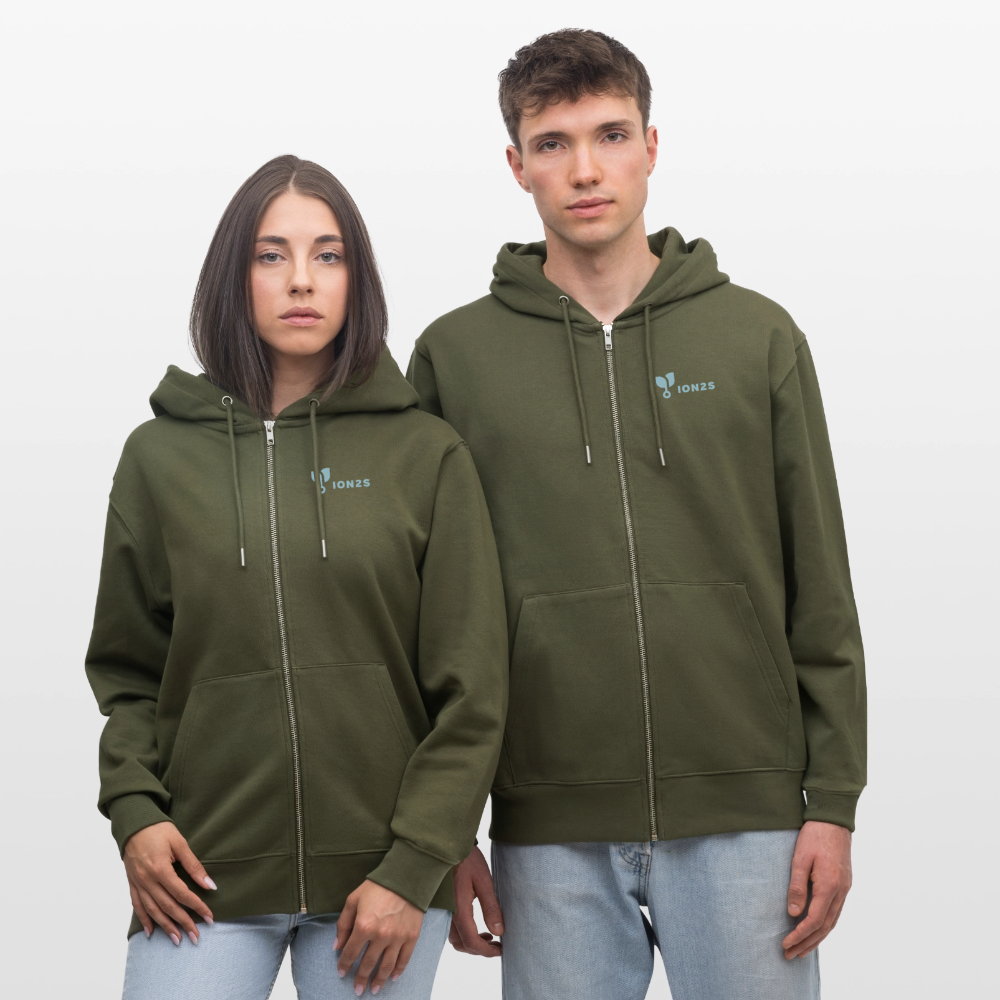ion2s Designs 🟢 Zip-Hoodie GREEN FIELDS